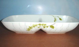 Lenox Watercolor Floral Citrus Green Divided Serving Dish 11.75 Simply Fine New - £29.20 GBP