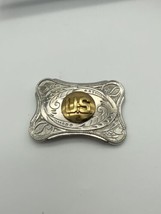 VTG Silver Tone Gold Tone Western Style U.S. Belt Buckle United States - $29.99