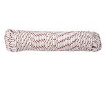 Koch Industries 5240825 White/Red Polyester Braided Rope, 1/4 in. x 50 f... - $37.42