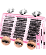 Fluffier Lash Extension Kit 300Pcs DIY Lash Clusters Kit 40D+50D+60D Wis... - $369.25 MXN