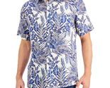 Club Room Luxury Men&#39;s Foliage Floral Linen Shirt Multicolor-Small - $24.97