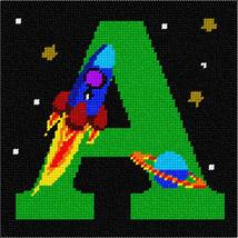 Pepita Needlepoint kit: Letter A Space, 7&quot; x 7&quot; - £39.34 GBP+
