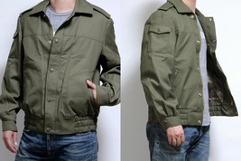 New 1980s Czech Army Cadet jacket military coat olive khaki unissued bomber ike - £19.75 GBP