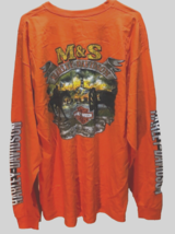 Harley-Davidson M&amp;S Motorcycles Chambersburg PA Burning Orange T-Shirt 2... - £11.94 GBP