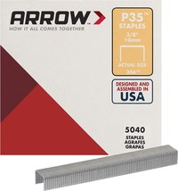 Arrow 356 P35 Heavy Duty Staple, 7/16&#39;&#39; W Crown x  3/8&#39;&#39; L Leg, Gray, 5040-PACK - £11.71 GBP