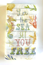Seahorse Let The Sea Set You Free 20 Pk Hand Towels Paper Guest Napkins ... - £13.95 GBP