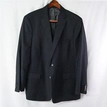 Hart Schaffner Marx 50R Black Silver 2 Button Wool Blazer Suit Sport Coa... - $59.99