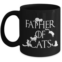 Father of Cats Funny Game of Thrones Spoof Gift Dad Husband Coffee Mug Black - £19.67 GBP