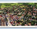 Birds Eye View Rutland Vermont VT Linen Postcard F19 - £2.80 GBP