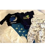 Gap Carters And Rabbit Skins Bodysuit 3 6 Months Lot 4 Bodysuits And 1 Pant - £12.55 GBP