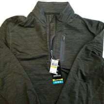 PGA Tour Mens 360 Zip Stretch MotionFlux Golf Shirt Jacket Dark Olive Heather  - £20.18 GBP