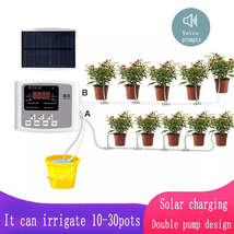 Garden Drip Irrigation Device Single/Double Pump Controller Timer System Solar E - £20.41 GBP+
