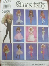 Simplicity 7046 Barbie Clothes Pattern Wedding Dress Plus More 1990 - £10.11 GBP