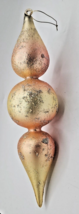 Christmas Glass Grand Sparkling Finial Gold Peach Glitter 12&quot; U254 - $39.99