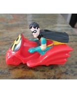 2001 Batman &amp; Robin Figurine Robin Riding Cycle 3&quot; - £5.94 GBP