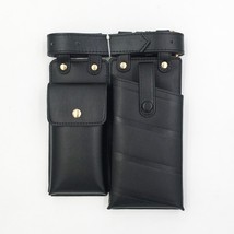 2 PCS PU Leather Women&#39;s Belt Bag Hip Hop Street Fashion Waist Bags Female Phone - £20.16 GBP