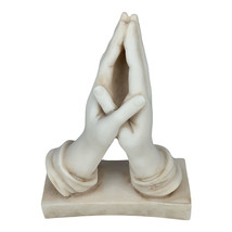 Scultura statua in alabastro fuso religioso cristiano Gesù Cristo mani i... - $42.87