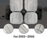 Front Leather Seat Cover Gray For 2003-2004-2006 Chevy Silverado GMC Sie... - $79.59