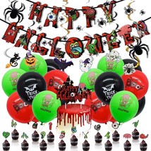 Halloween Party Decorations, Halloween Themed Party Supplies w/ Happy Halloween - £11.65 GBP