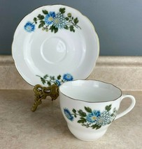 China 999 Blue Daisy&#39;s Fine Bone China Tea Cup And Saucer Set - $10.78