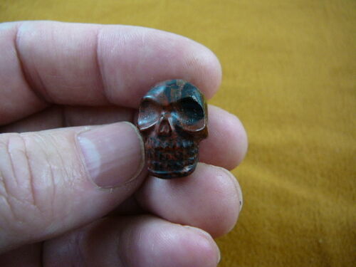 #HH-112-31 HUMAN SKULL RED JASPER stone GEM skulls Brazil gemstone - $10.39