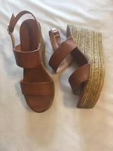 Zigi Soho Alexys Platform Wedge Sandals Leather Open, Congac sz 10 new - $33.03