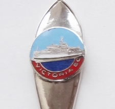 Collector Souvenir Spoon Canada BC Victoria Yacht Cloisonne Emblem - $1.95
