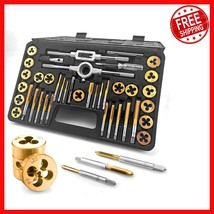 Durable 40PCS Metric Tap &amp; Die Set with T-Handle and Wrench for Home &amp; G... - $63.04