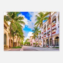 Palm Beach Florida Poster Print Wall Art | Palm Beach Cityscape Tropical Home De - £15.77 GBP