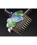 Vintage Cloisonné Enamel Hair Comb – Multicolor Floral Design – Ornate J... - $677.19 MXN