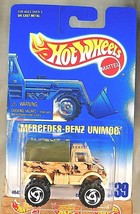1991 Hot Wheels Blue/White Card #239 MERCEDES-BENZ Unimog Tan/Olive w/WhiteRZRSp - £7.47 GBP
