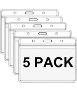 5 Pack Clear Vaccination Card Protector 4x3&quot; Vaccine Record Holder Badge... - £2.74 GBP