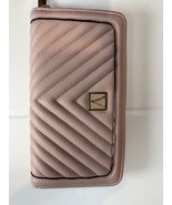 VICTORIA&#39;S SECRET Wallet Pebbled V Quilt Full Zip Card Pink - €17,03 EUR