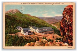 Mt Mansfield Hotel Green Mountains Vermont VT Linen Postcard N25 - £3.11 GBP