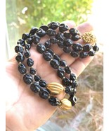 Miriam Haskell Choker Necklace Black Multi-Strand (2) Signed Gold Accent... - $2,153.04 MXN