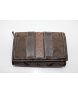Coach Hampton Signature Dark Chocolate Brown Leather Wallet Clutch - $639.65 MXN
