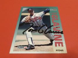 1992 Fleer # 358 Tom Glavine Tsc Stamped Auth Signed Autographed - £58.84 GBP