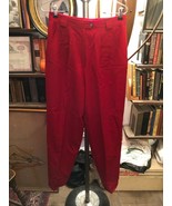 Red Pants Wool Slacks Woman’s Joker Bronx Stairs Made USA Size 10  - $29.70