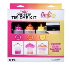 Tulip One-Step Tie-Dye Kit, Ombre, (Fuchsia, Orange and Yellow), 19 Pieces - £14.11 GBP