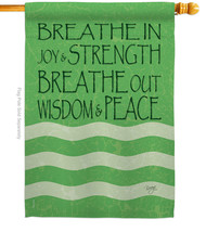 Welcome Breathe In House Flag Inspirational 28 X40 Double-Sided Banner - £29.54 GBP