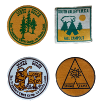 x4 Vintage late 70s South Valley YMCA Patches Jones Gulch Yig Yip 3.25 in dia. - £23.35 GBP