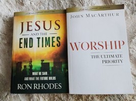 2 Book lot Billy Graham Jesus And The End Times And Worship - £10.83 GBP