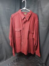 1950s Black Script Label L.L. Bean Maine Wool Button Up Shirt Mens XL Re... - $49.50