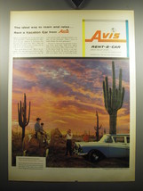 1957 Avis Rent-a-Car Ad - The ideal way to roam and relax.. rent a vacation car  - £14.48 GBP