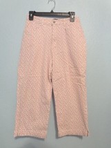 Women&#39;s LEE capri style jeans pants Pink floral size 8 - £7.83 GBP
