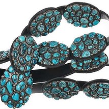 Geraldine Yazzie Navajo Silver and turquoise cluster concho belt - £3,798.54 GBP