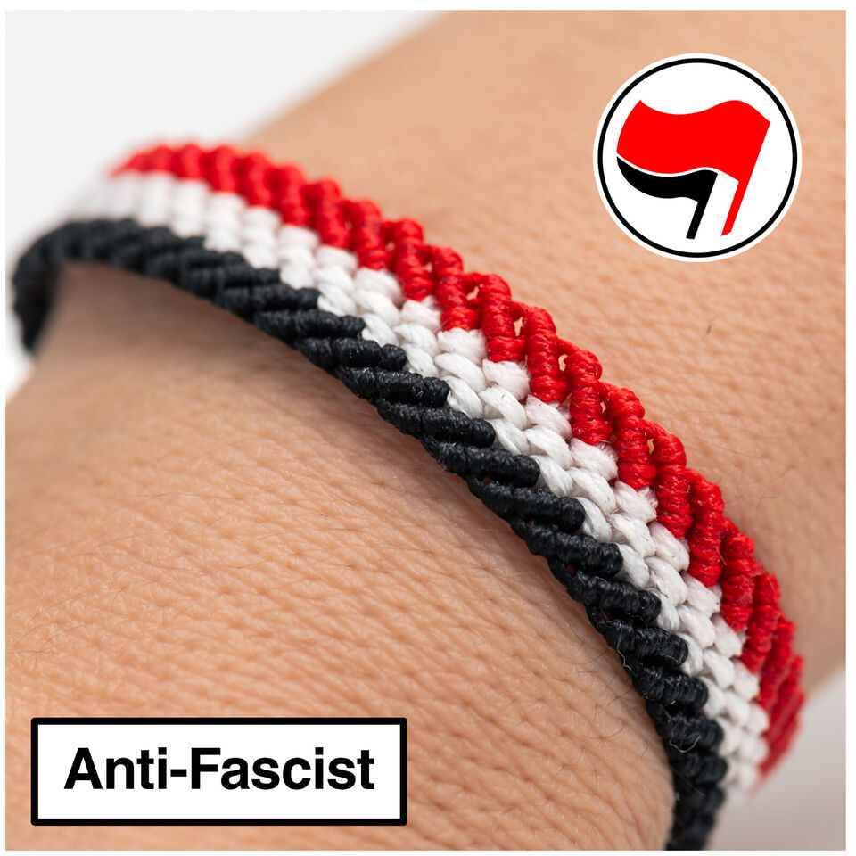 Antifascism Bracelet, FCK NZS Antifa Bracelet, Friendship Bracelet, Human Rights
