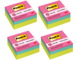 Post-it Notes Cube, 400 Total Notes, 3&quot; x 3&quot;, Bright Colors 4 Pack - $18.99