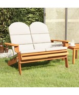 Adirondack Patio Bench with Cushions 49.6&quot; Solid Wood Acacia - $4,851.53 MXN