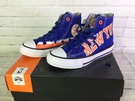 Converse New York Knicks Blue Orange White Hi Top Sneakers Shoes Youth Size 11 - £79.55 GBP